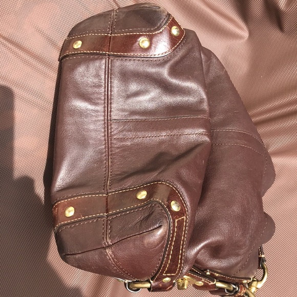 brown mint condition coach leather bag - Picture 6 of 7